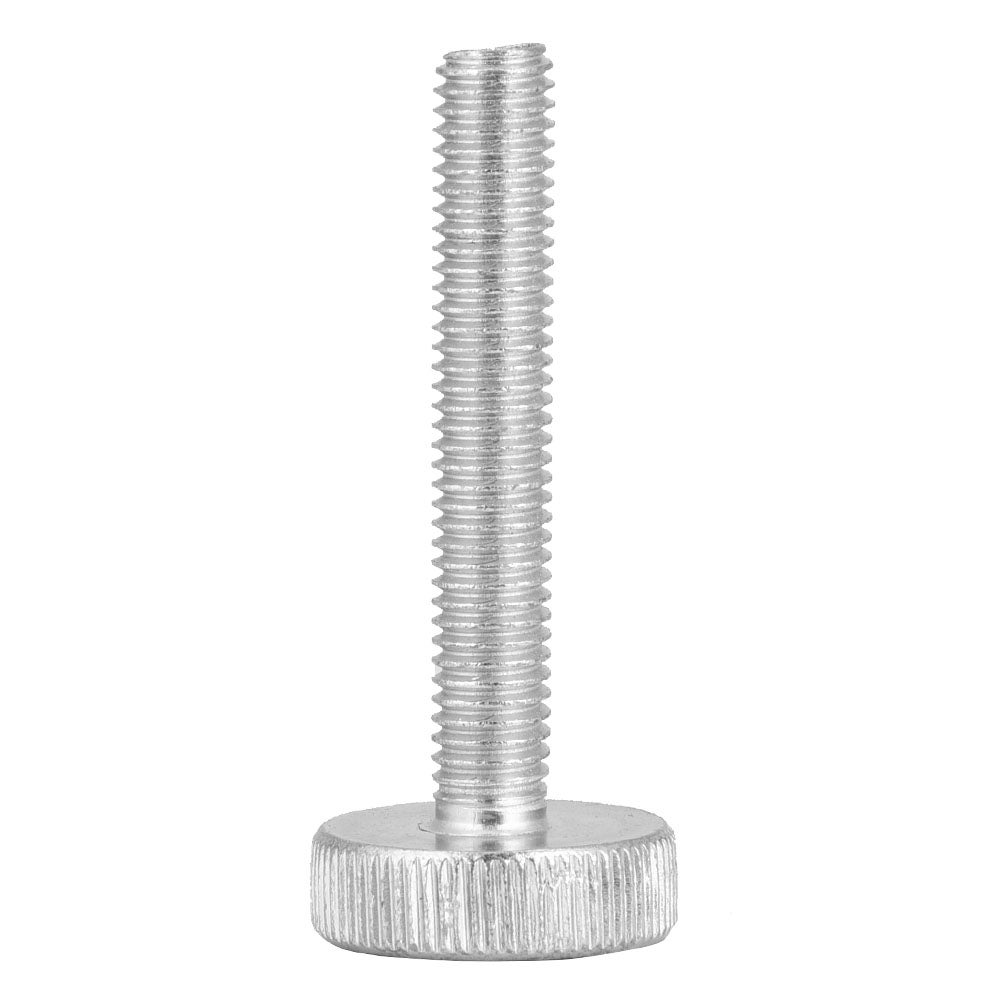 10 pezzi M8 in acciaio al carbonio zincato con testa zigrinata piatta e viti a testa zigrinata (M8*50) - 2