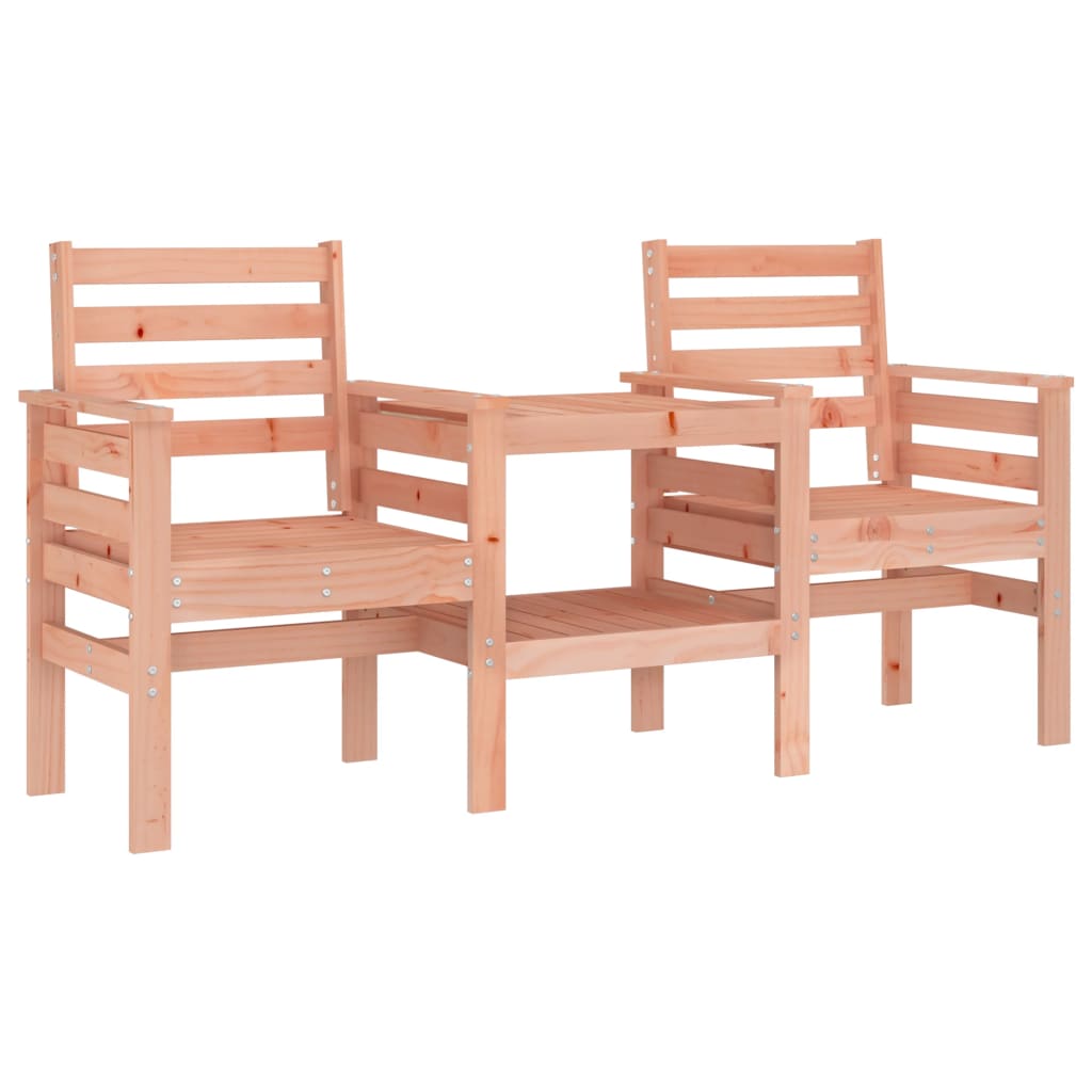 Banc De Jardin Avec 2 Bacs à Fleurs Intégrés - En Bois Imprégné, Dimensions 180x40x40 Cm, Assise 103 Cm, Facile à Monter