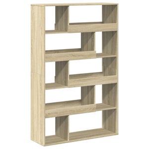 Bibliothèque/Étagère VidaXL En Bois D'Ingénierie Chêne Sonoma - 92x29x188 Cm, 9 Cases, Pour Salon/Bureau