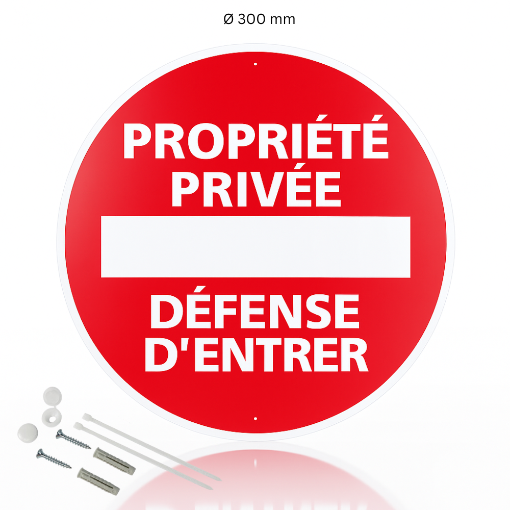 AUA SIGNALETIQUE Schild 'Propriété Privée' – Rund, Ø 230 Mm Aus PVC 1,5 Mm