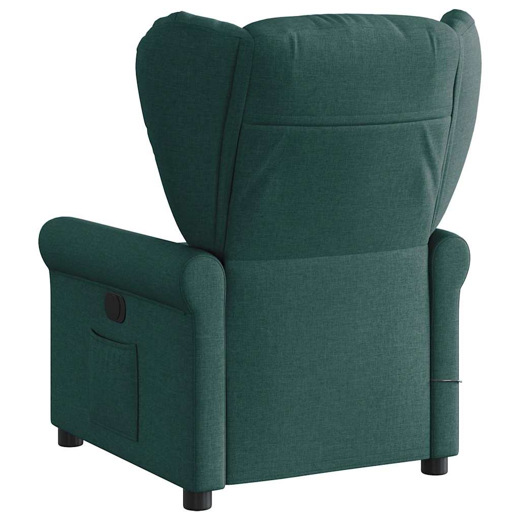 Fauteuil de massage | Fauteuil de relaxation | Chaise de relaxation inclinable Vert foncé Tissu CFW951181 - 5
