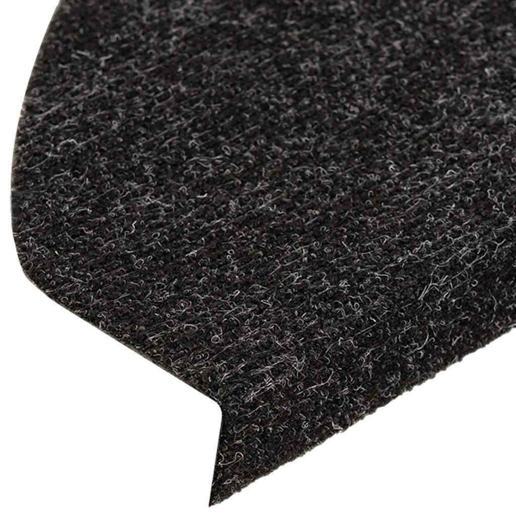 Tapis d'escalier auto-adhésifs 20 pcs noir 56x17x3 cm vidaXL - 7