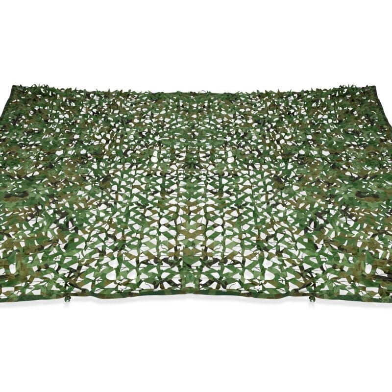Markiza przeciwsłoneczna prostokątna, wzór kamuflażu, 4x5 M, zielone kwadraty