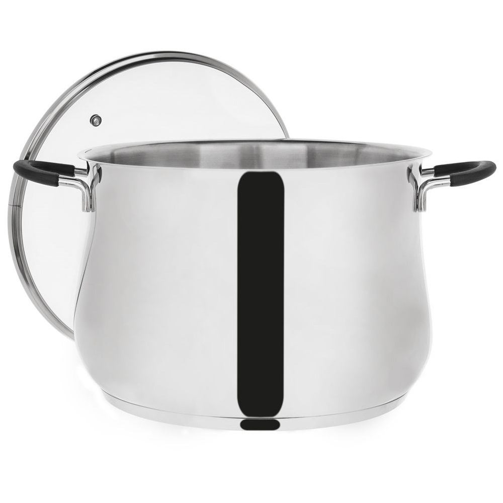 Garnek stalowy ze szklaną pokrywką DALIE 26 cm, 10,6 l - 2