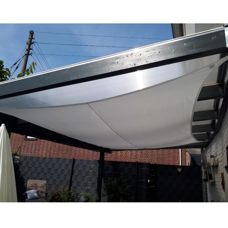 Toldo Vela de Sombra, Toldo Rectángulo de 3 x 4 m, Sombrilla Impermeable con Bloque UV, Tela de Sombra para Acampar para Exteriores - 5