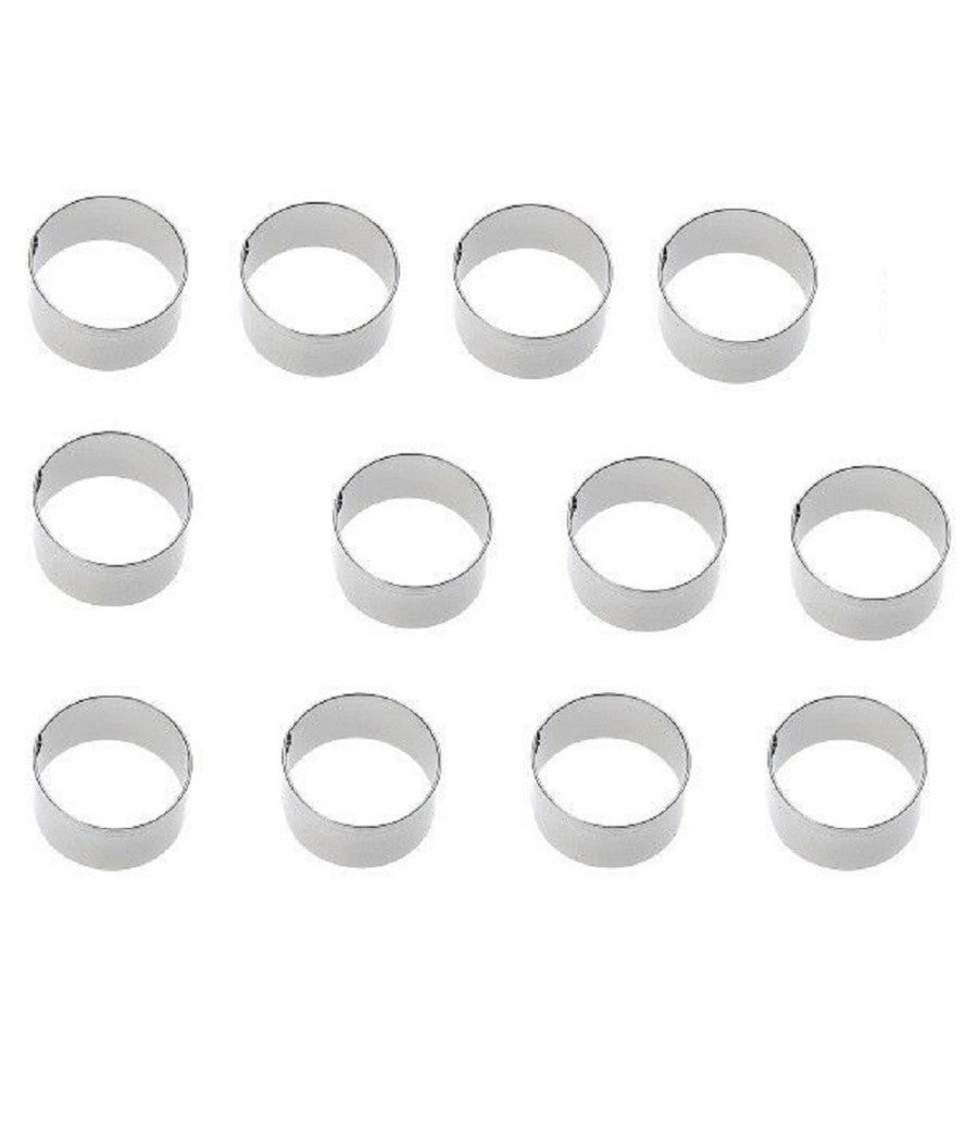 Set di formine per biscotti rotonde, pasticceria da 6 pezzi