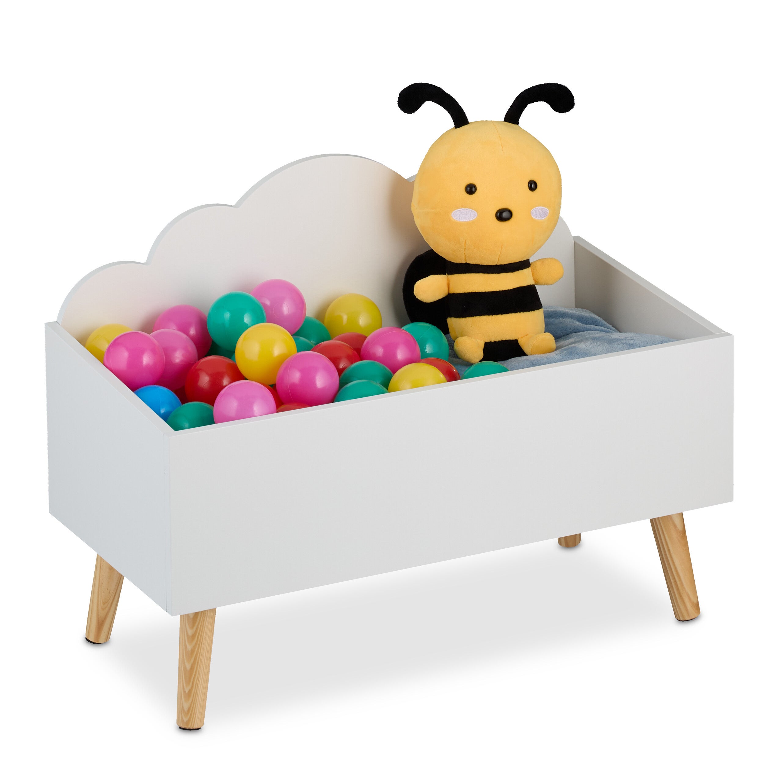 Coffre De Rangement En Bois Massif Pin - 77x42x48 Cm - Pour Jouets, Linge, Chaussures - NEUF