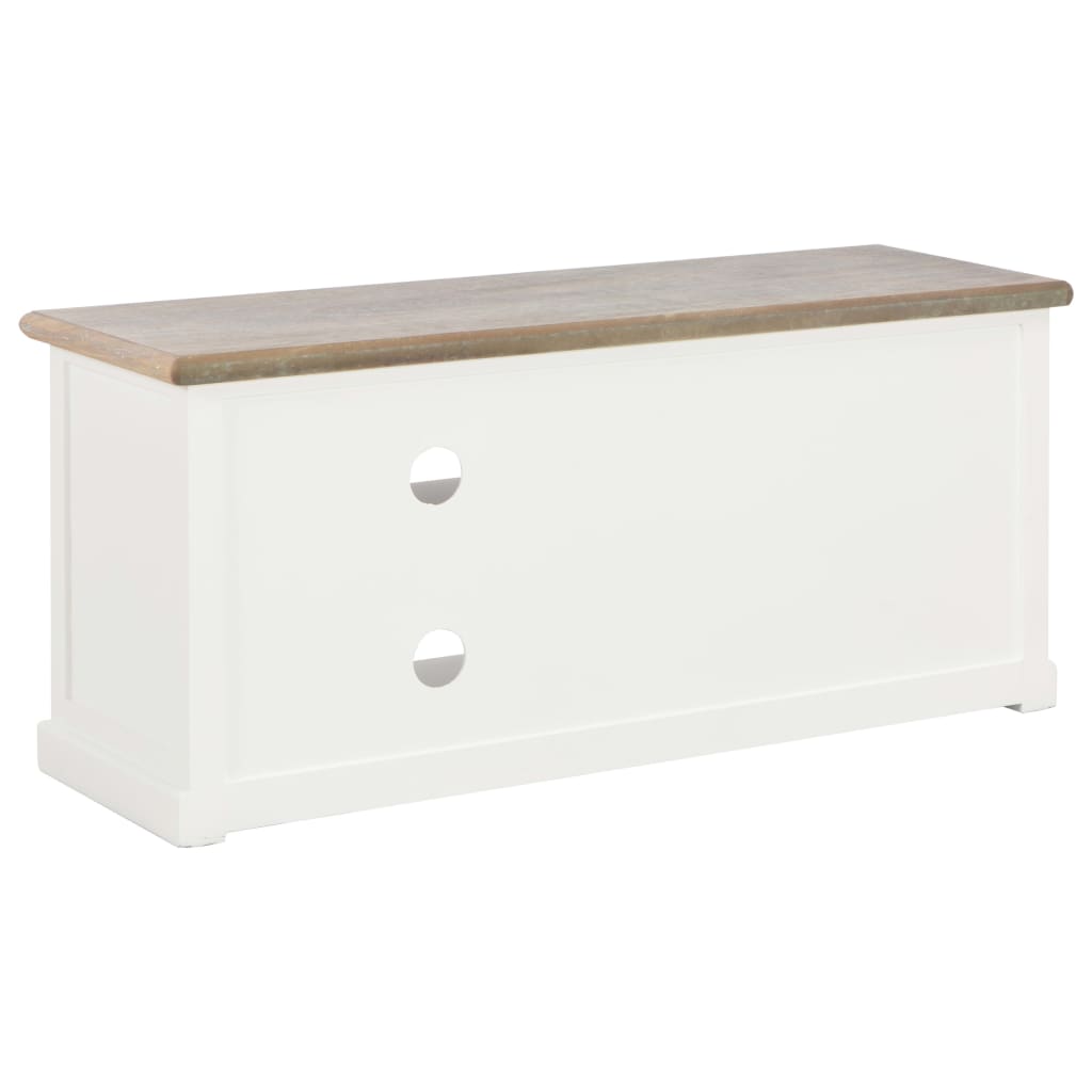 Meuble Tv Blanc 90 X 30 X 40 Cm Bois Vidaxl - 5