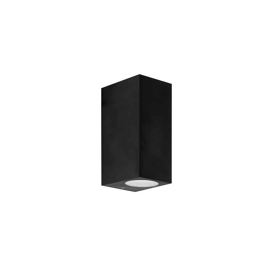 Aplique IP44 modelo Kubo Double Emission GU10 Negro FORLIGHT | Leroy Merlin