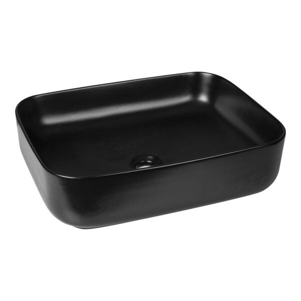 Umywalka nablatowa KR-384 BLACK czarna KERRA
