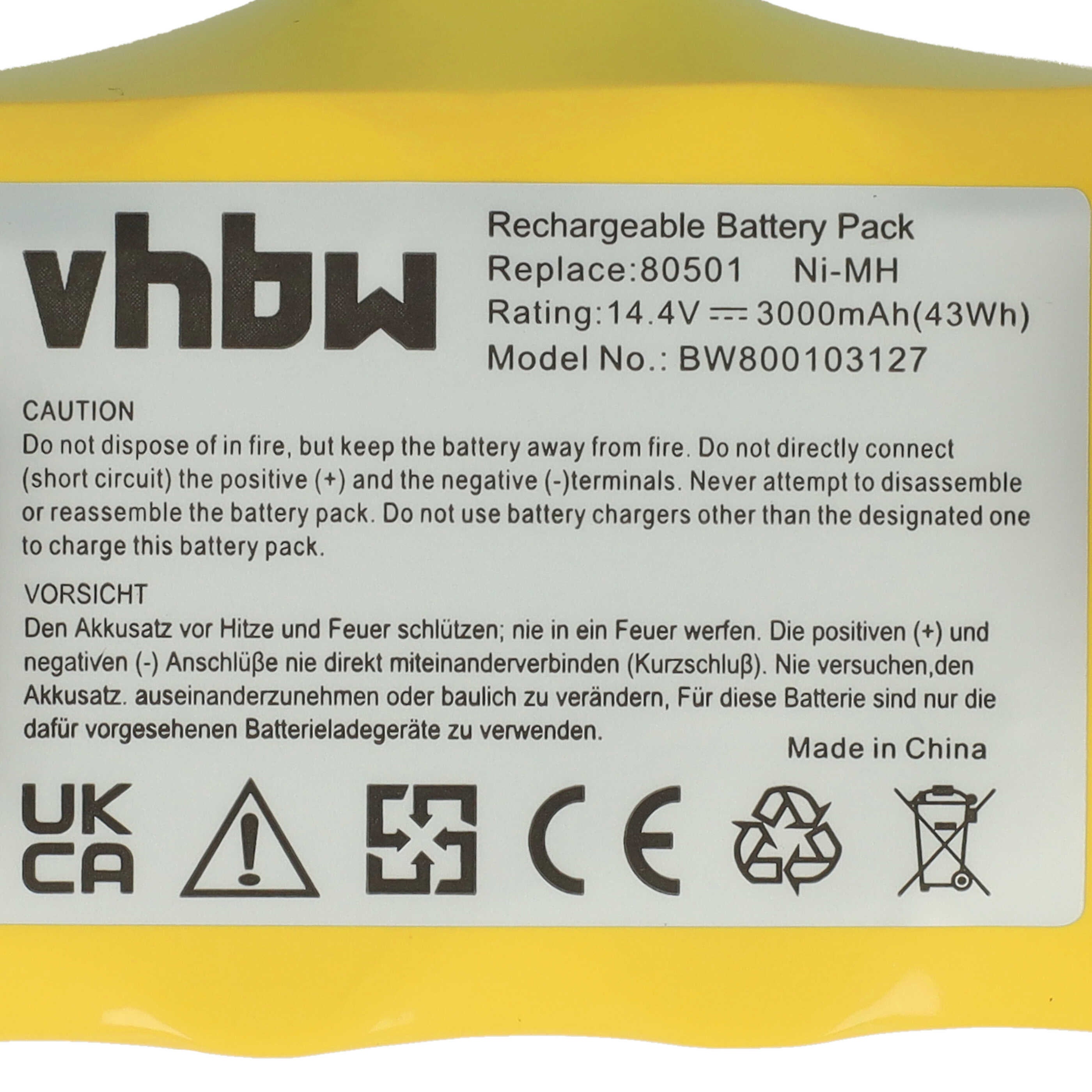 vhbw Batterie robots nettoyage (3000mAh, 14,4V, NiMH) compatible avec iRobot Roomba 500 510 520 530 531 532 534 535 540 550 555 560 562 563 564 - 4