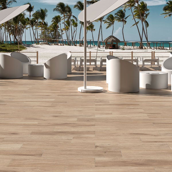 Carrelage sol extérieur effet bois Nature oak R11 22.5x90 cm - Reflex Boutique