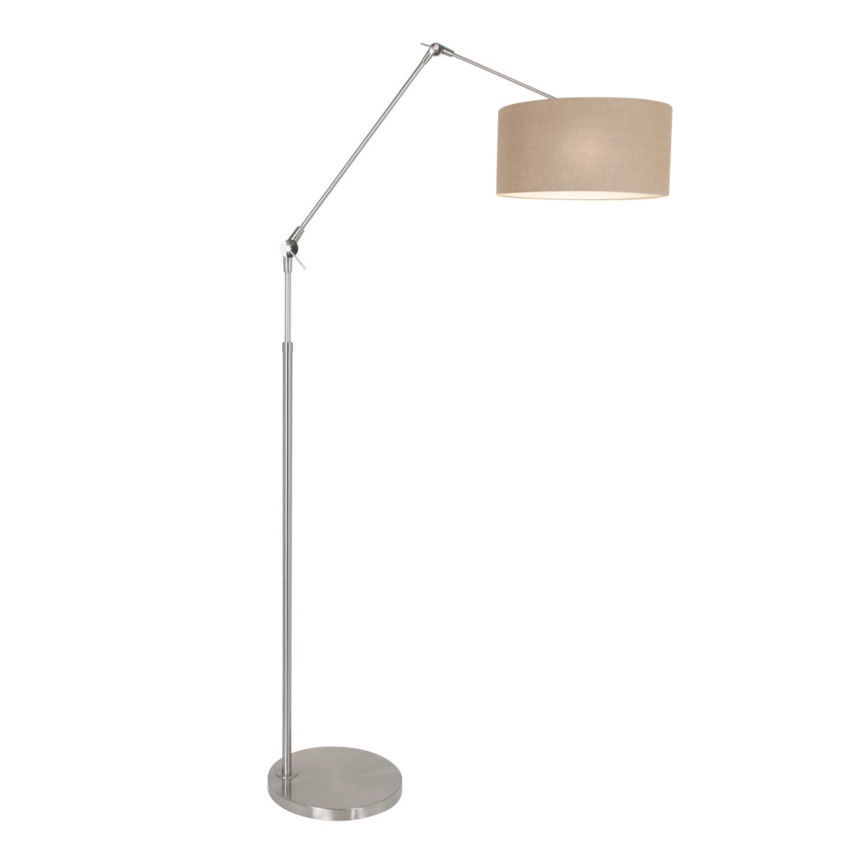 Steinhauer - lampada da terra - Prestige Chic - acciaio - metallo tessile - lampada ad arco - E27 - 4692ST - 2