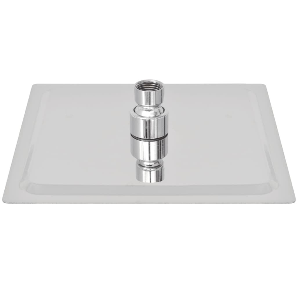 Pomme de Douche Pluie Carrée 20x20 cm en Acier Inoxydable avec Buses Anti-Calcaire et Pivotante - 3