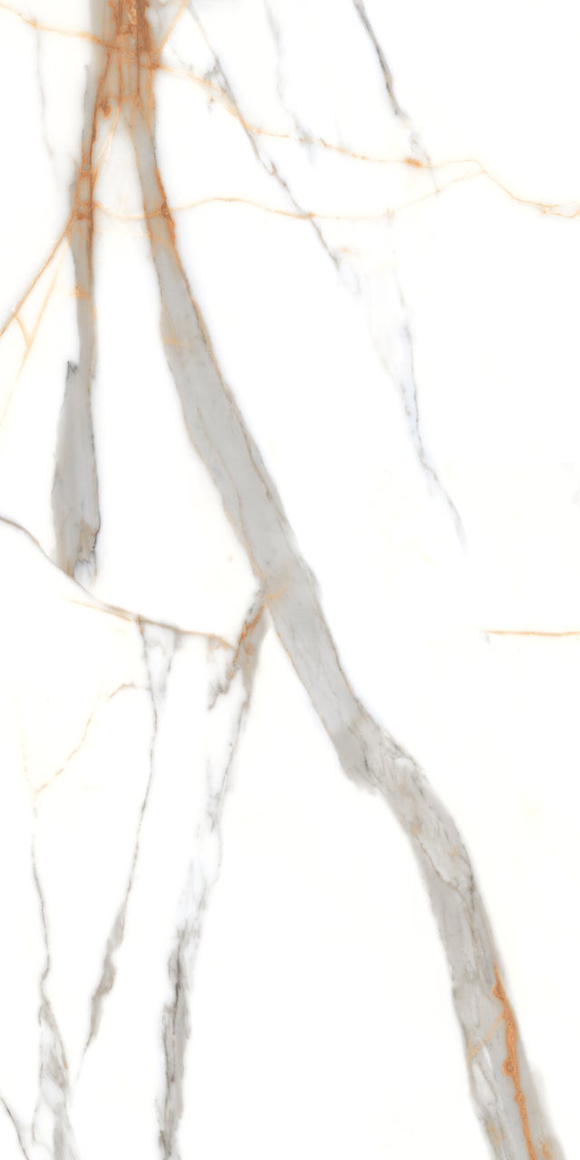 Carrelage sol / mur effet marbre blanc VOLGA STATUARIO l.60 x L.120 cm Brilliant LIMCARO