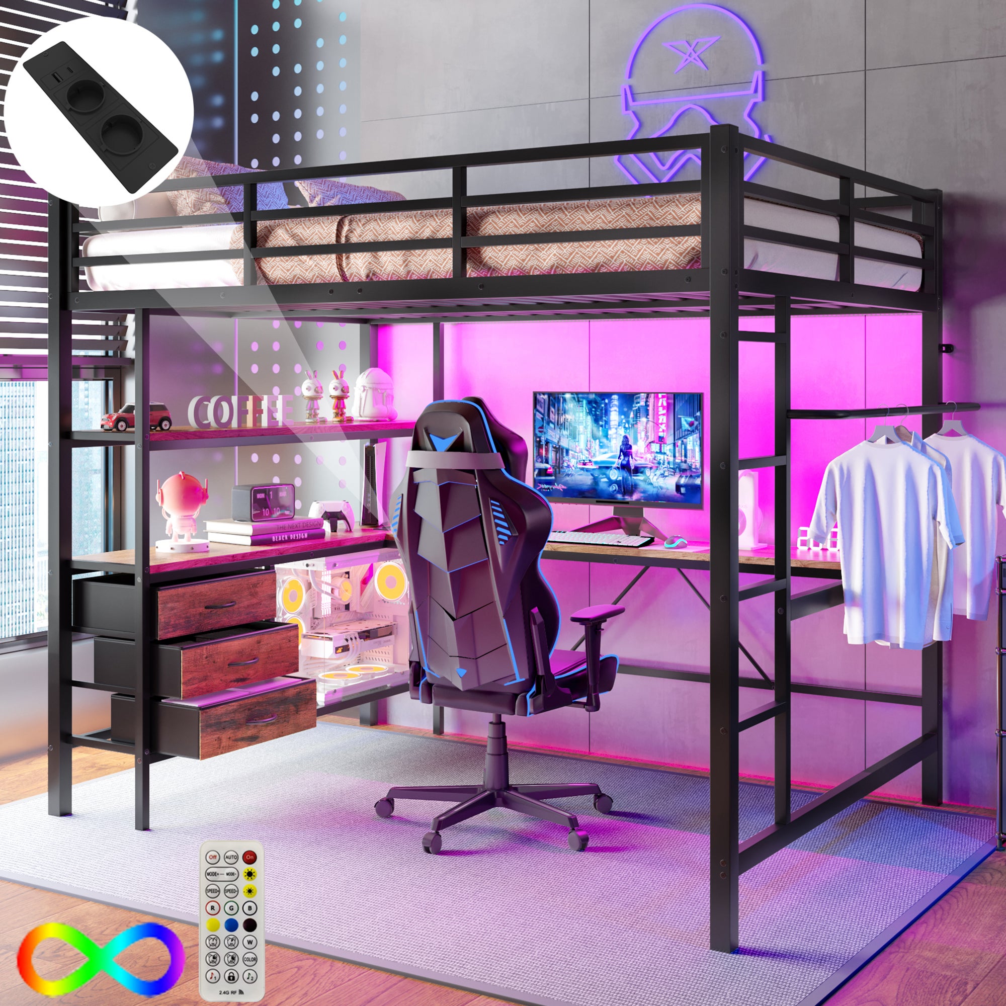 Doppia Altezza Divano Con Soppalco Letto A Soppalco 140 X 200 Cm