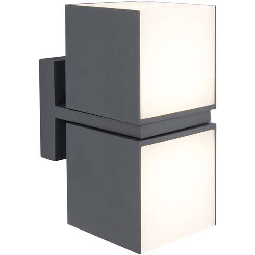 Kinkiet zewnętrzny CUBA LED 23W Ciepła biel 1000lm antracytowo-biały wym:21,3x14,7x10cm IP54 Lutec