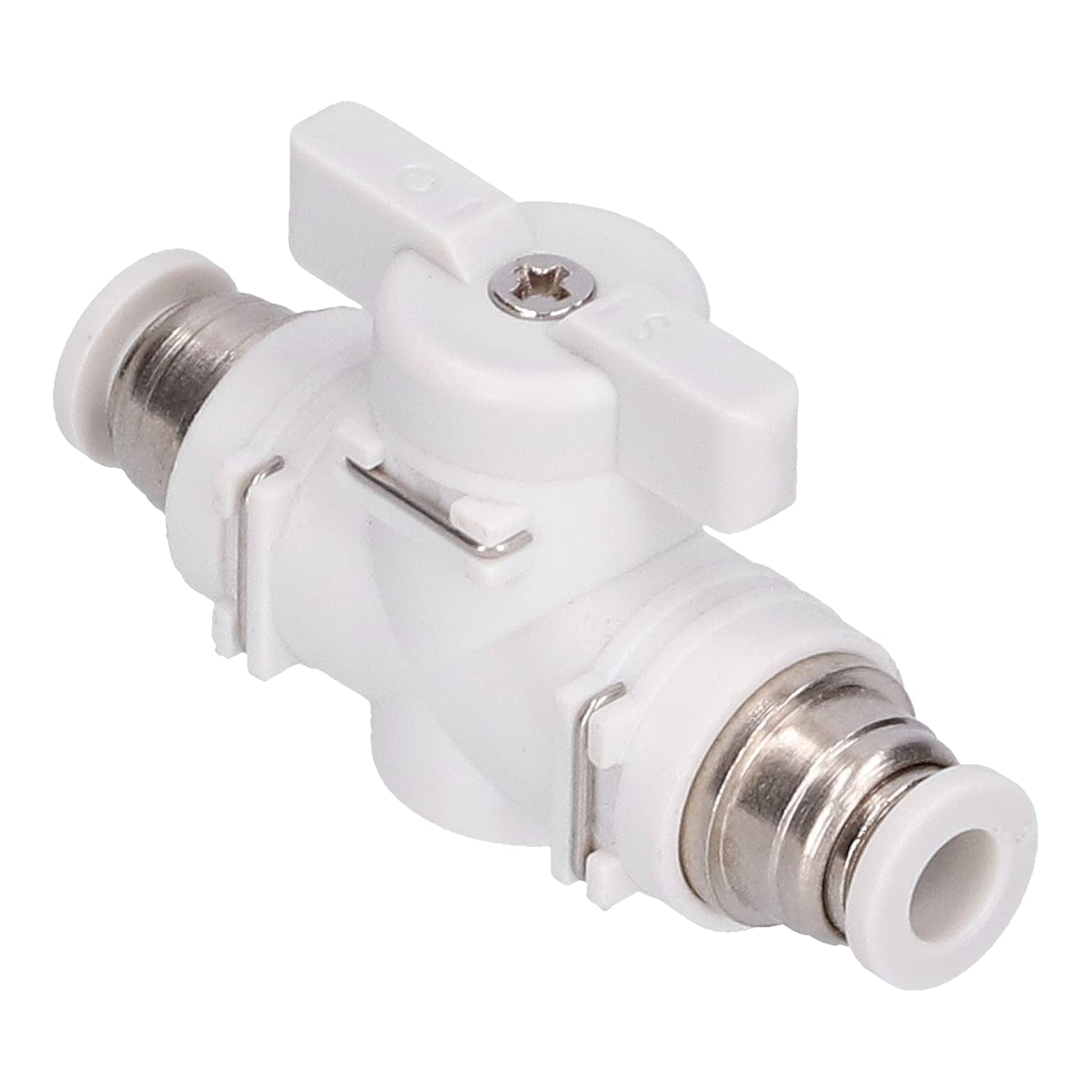 Raccord de vanne de régulation Connecteur pneumatique Adaptateur de raccord rapide pour conduite d'air 6 mm - 2