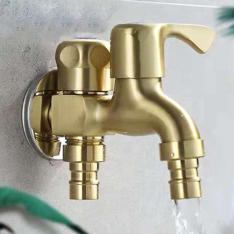 Rozszerzona wersja kranu z podwójnym wylotem, kran mosiężny retro, kran miedziany antyczny, kran do mopa łazienkowego, kran do pralki, kran ogrodowy
