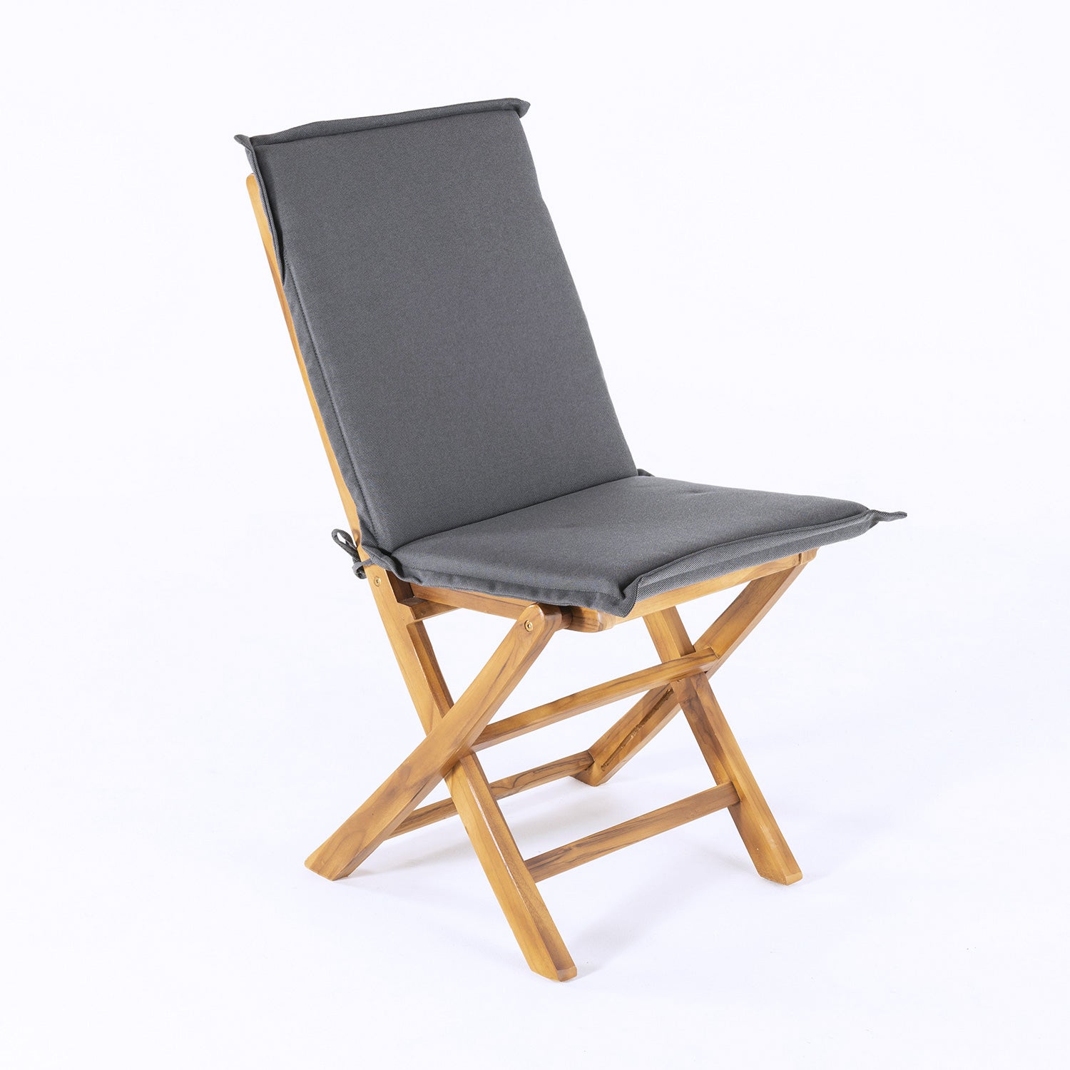 Cojín para sillón de jardín reclinable color gris, tejido técnico para exterior - 5