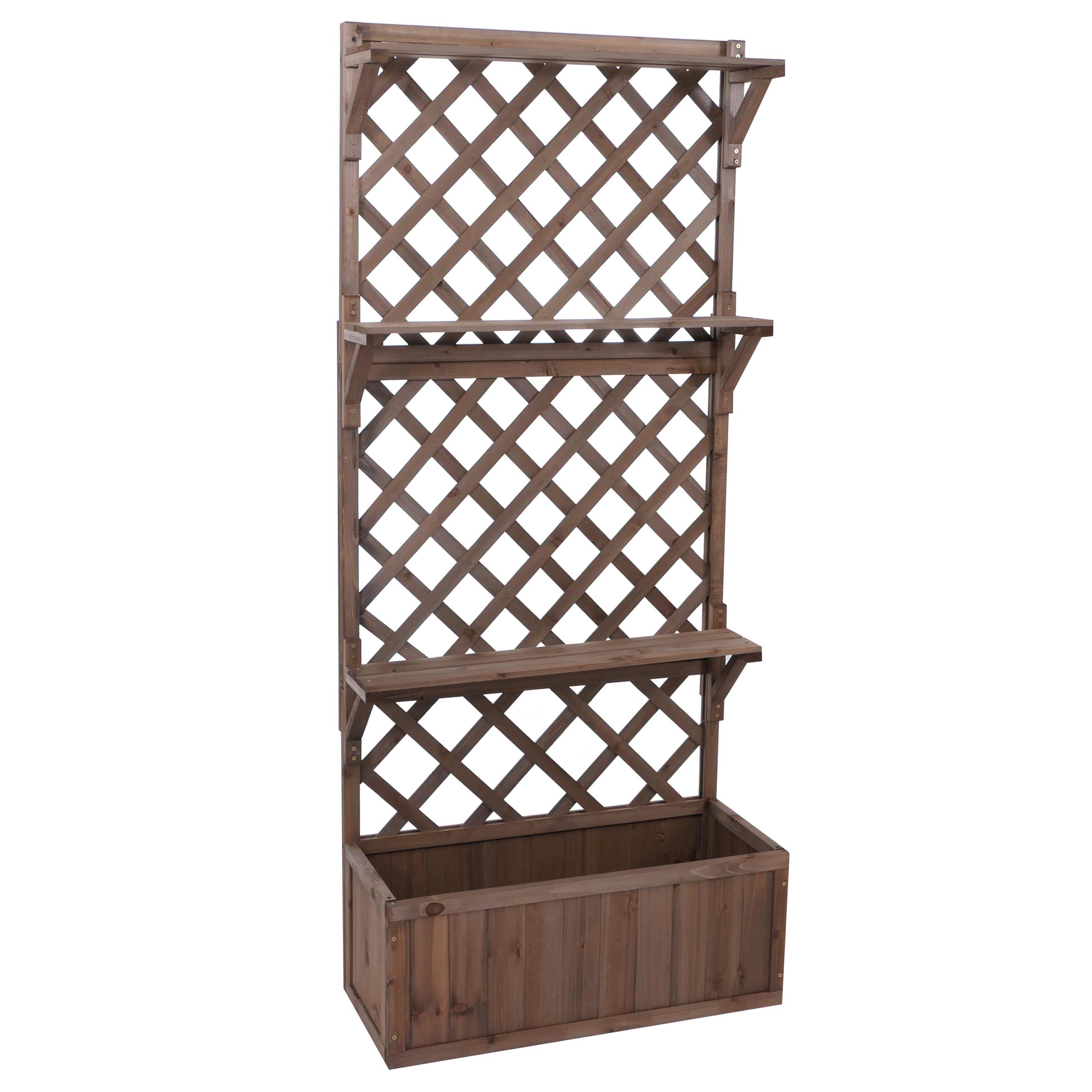 Podwyższona grządka HWC-P69, brązowa