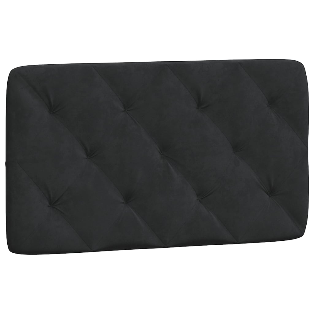 Hovothy Tête De Lit Capitonnée Velours 2 Pièces Noir 80x78/88 Cm - Hauteur Réglable