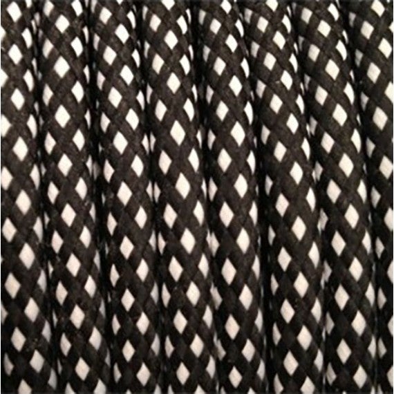 Fil Électrique Tissu Noir et Blanc 2x0,75mm² Câble Électrique Textile — free download