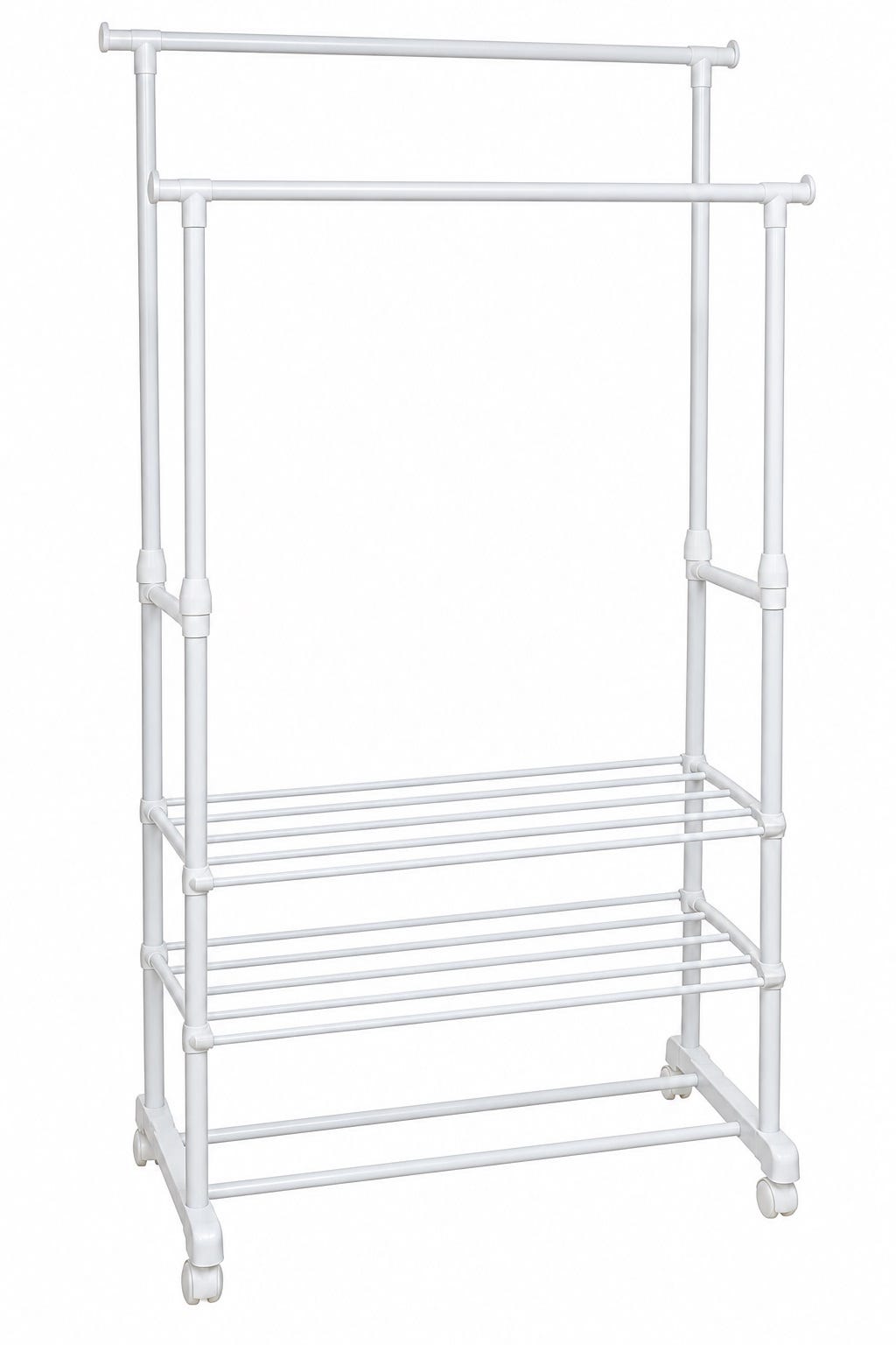 Perchero Con Ruedas Perchero RUFUS de Metal con Ruedas Blanco 78,5x42x165 cm | Leroy Merlin