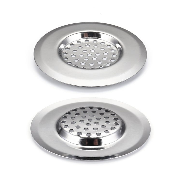 Lot de 2 tamis d'évier en acier inoxydable - pour évier de cuisine - Protection anti-obstruction - Pour évier de cuisine et attrape-cheveux | Leroy Merlin Lot de 2 tamis d'évier en acier inoxydable - pour évier de cuisine - Protection anti-obstruction - Pour évier de cuisine et attrape-cheveux | Leroy Merlin