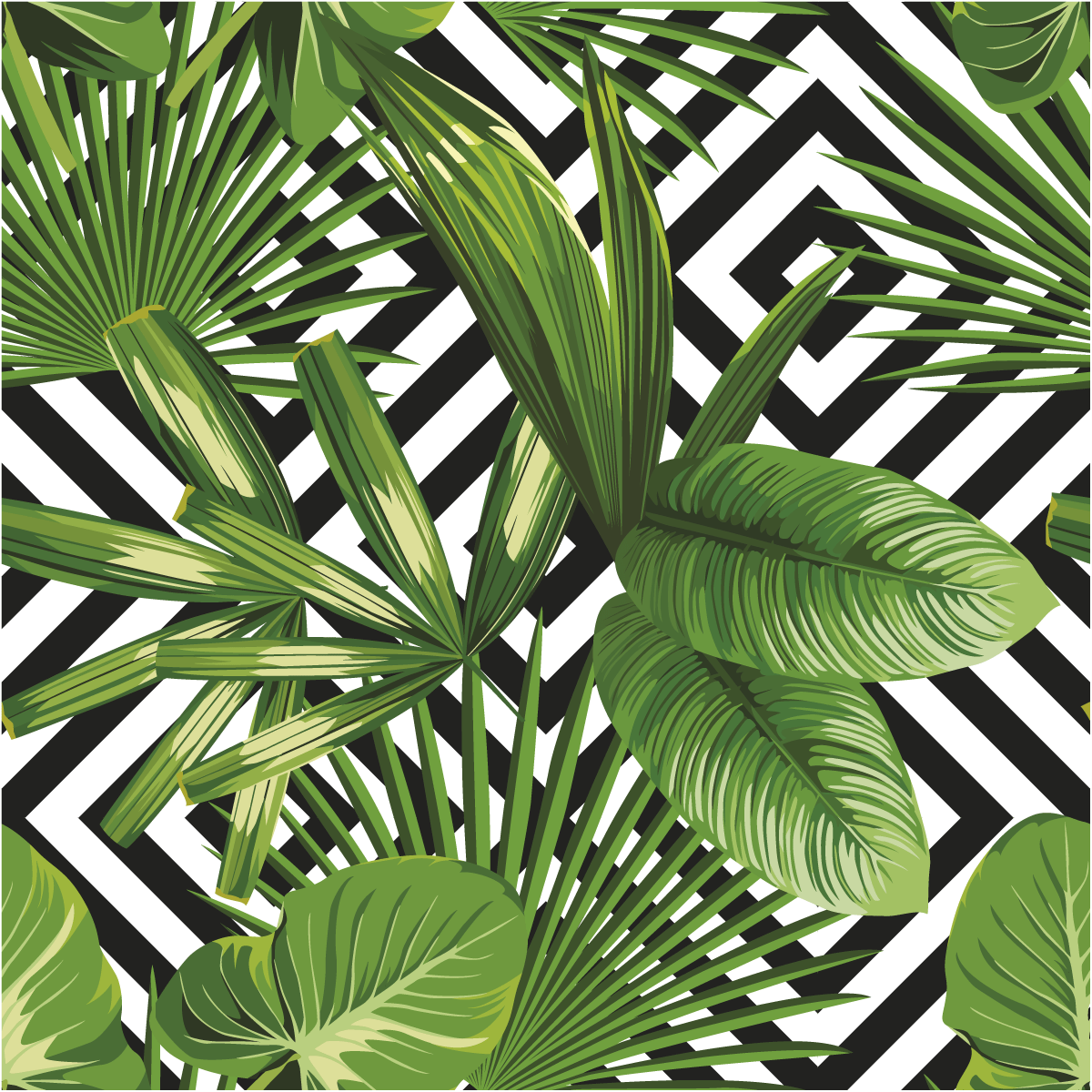 Adesivo arazzo tropicale Quito - Sticker adesivo - adesivi murali - 60x60cm - 2