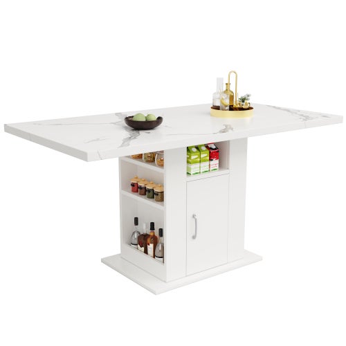 Table à manger (140 x 75 x 75 cm), table à manger avec rangement, table ...