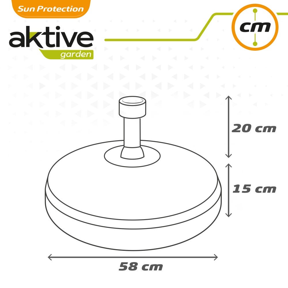 Base para sombrilla circular blanca 25-48 mm Aktive - 7