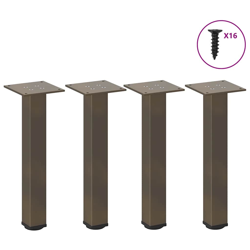 Nogi do stolika kawowego 4 szt. Naturalna stal 42-44 cm Stal vidaXL