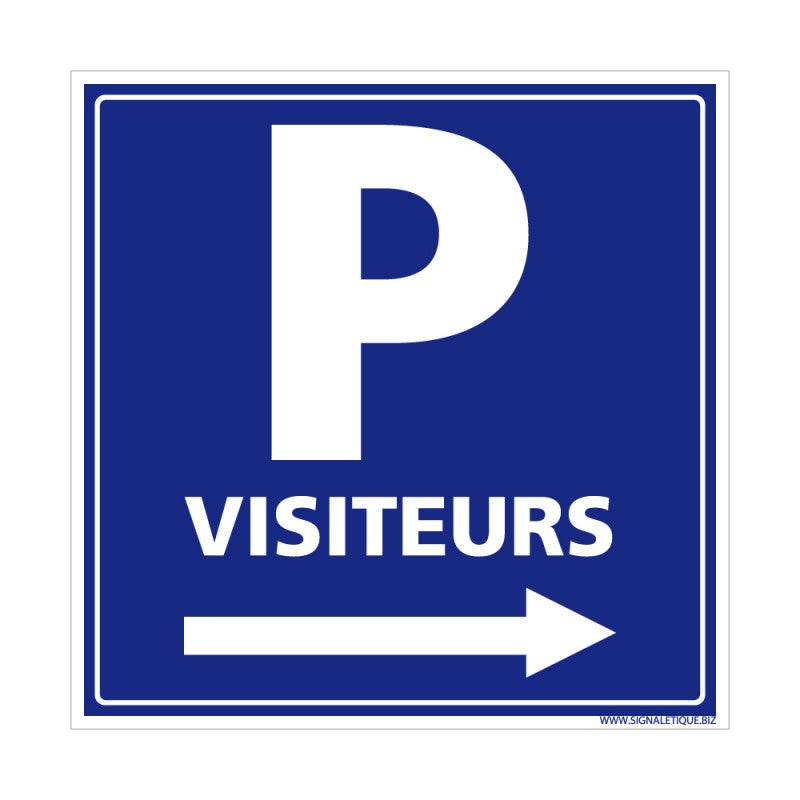 Remorque Parking Panneau De Direction A Droite 60 X 15 Cm