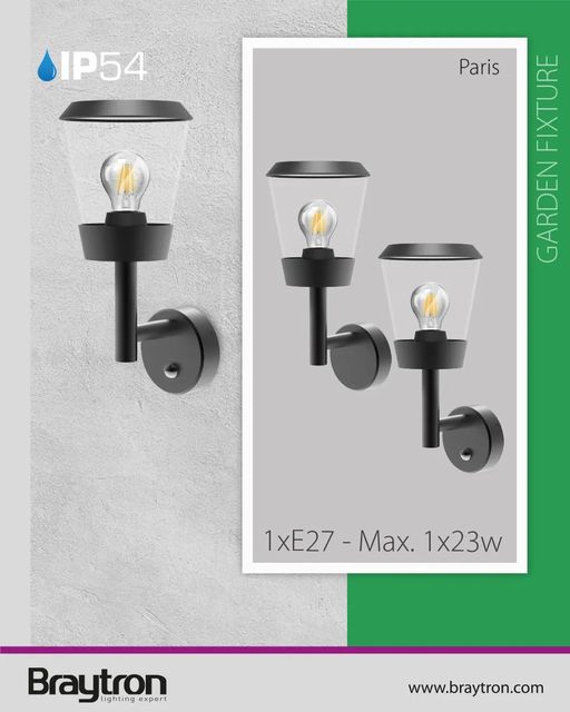 Applique montante ext E27 IP54 avec détecteur - 4