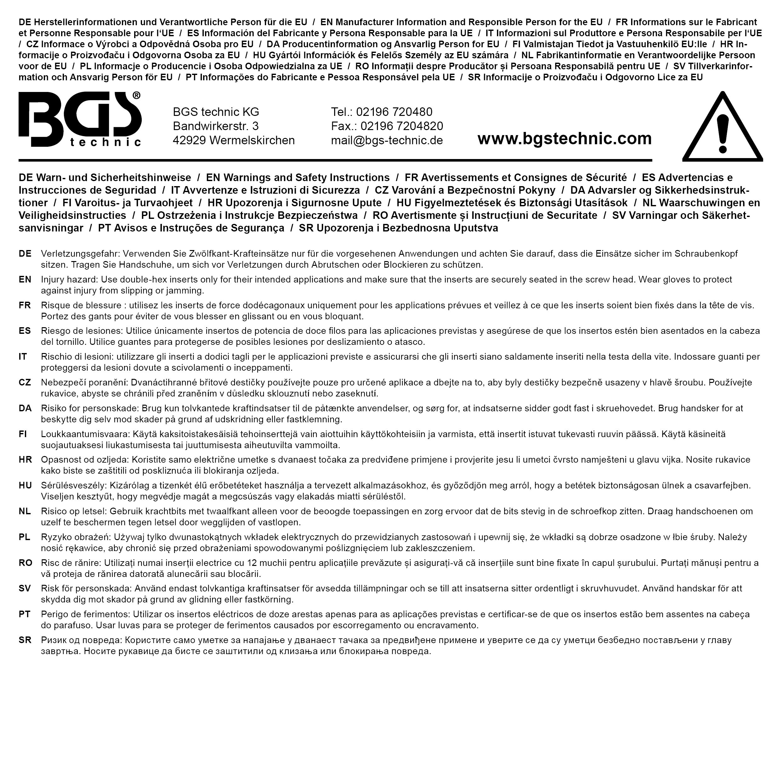 Douille à choc, douze pans, longue | 20 mm (3/4