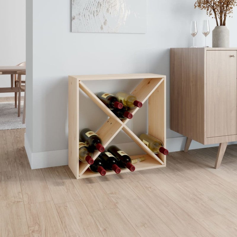 Szafka na wino, 62x25x62 cm, lite drewno sosnowe vidaXL