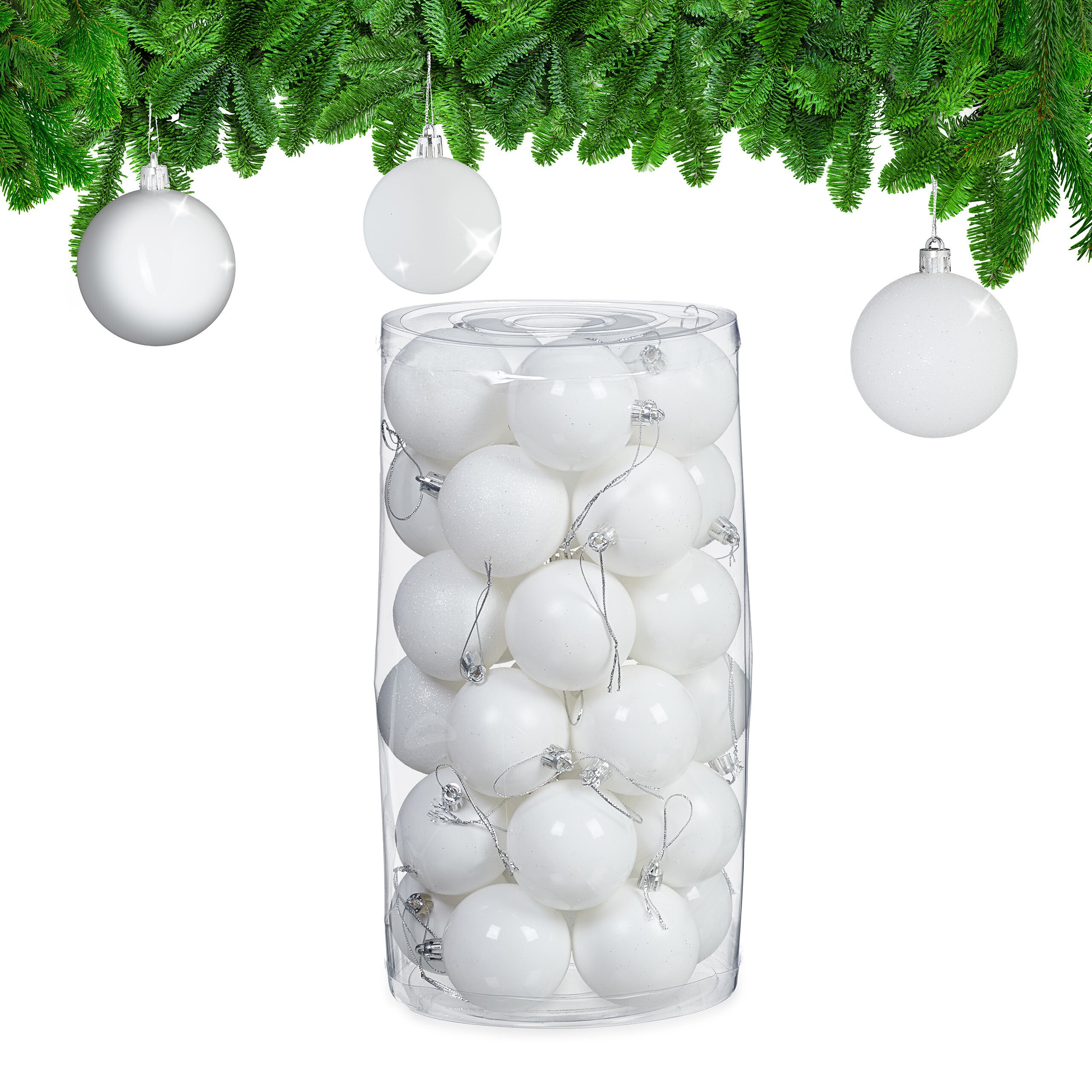 Palline Natalizie Dorate Set Da 96 - Decorazioni Albero Di Natale Opache, Lucide E Con Glitter