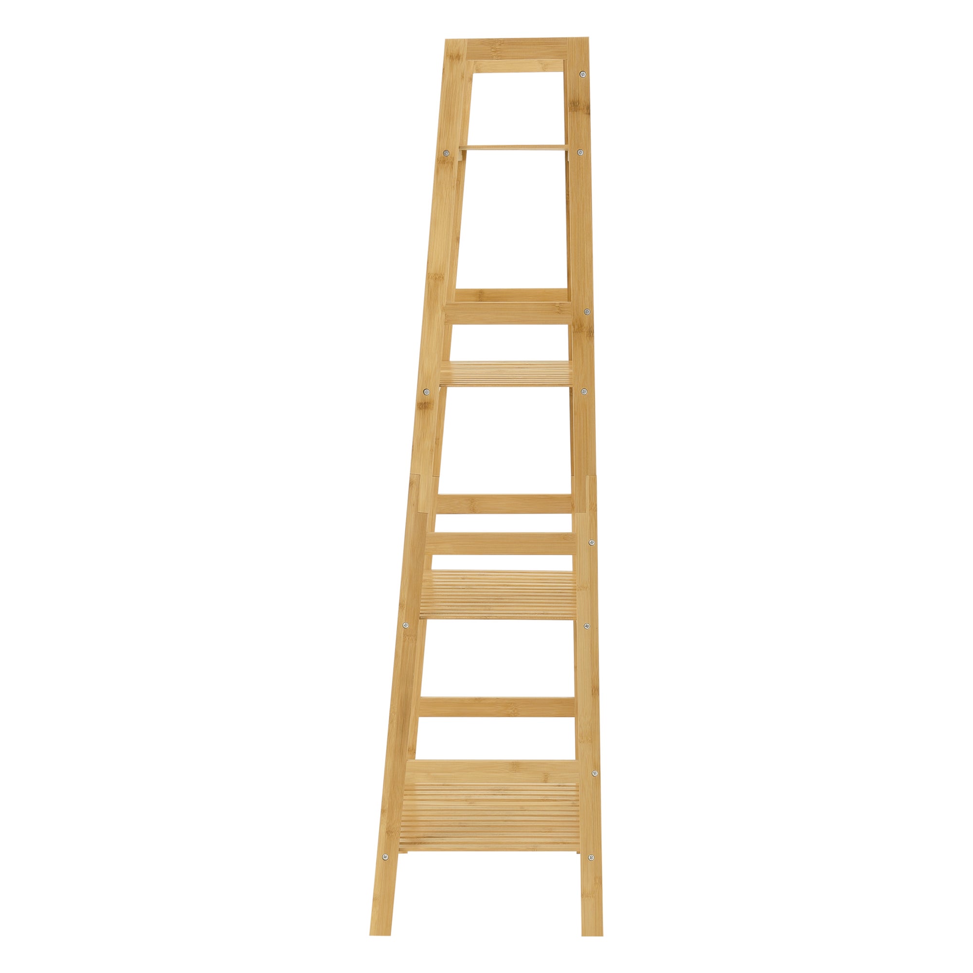 Scaffale a Scala Vinje con 4 Ripiani - Bambù Naturale [en.casa] - 6