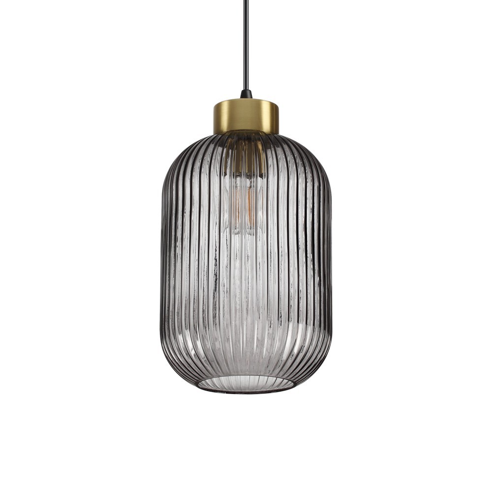 Ideal Lux  Suspension Design Mint-3 Verre Fumé 1 Ampoule 36Cm , Leroy Merlin