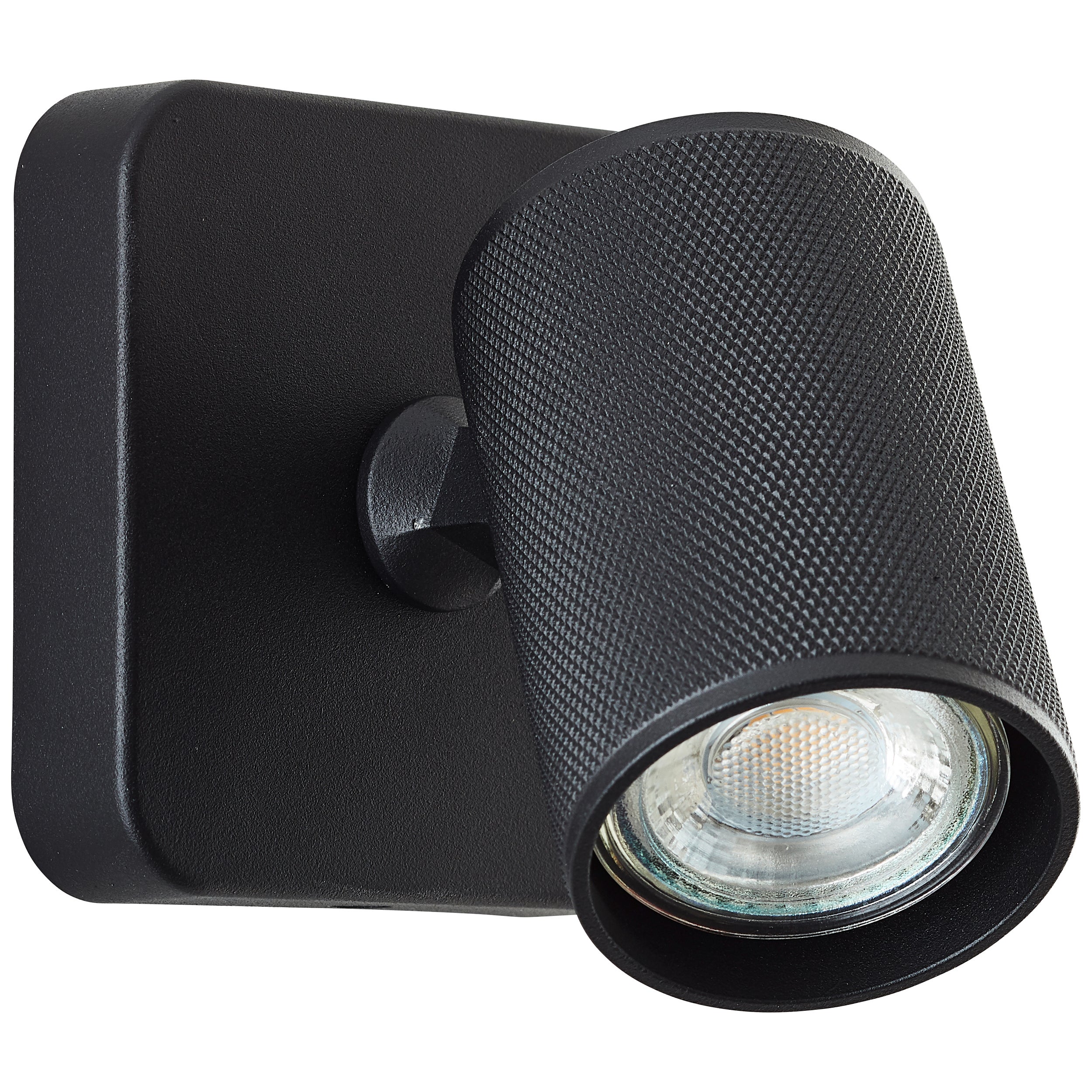 Brilliant lampa Marty LED spot ścienny piaskowy czarny metal/czarne drewno 1x, GU10, 10 W, żarówka LED w zestawie i wymienna - 2