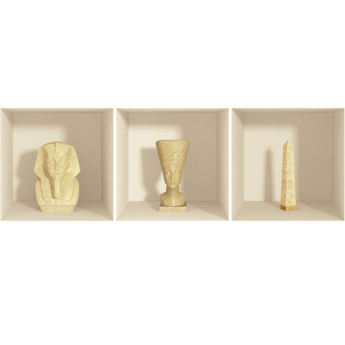 Pegatina de efecto 3d egipto - adhesivo de pared - revestimiento sticker mural decorativo - 40x120cm