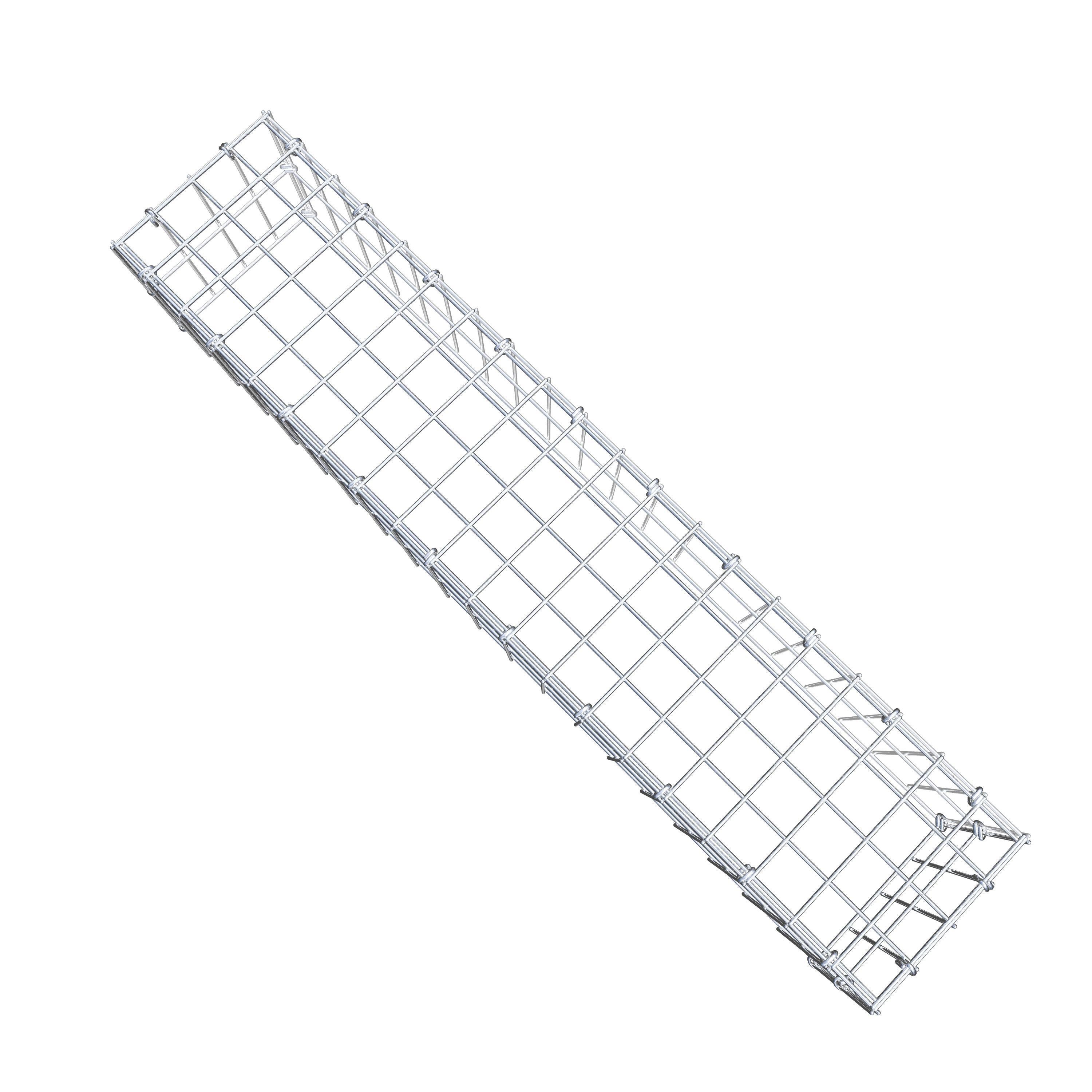 Gavión para apilar en acero galvanizado 100x20x20cm (LxAxP), malla 5 x 10cm, Anillo en C, sin rejilla inferior - 8