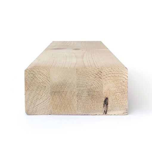 6 poutres en bois de sapin lamellé 6X10x195 cm