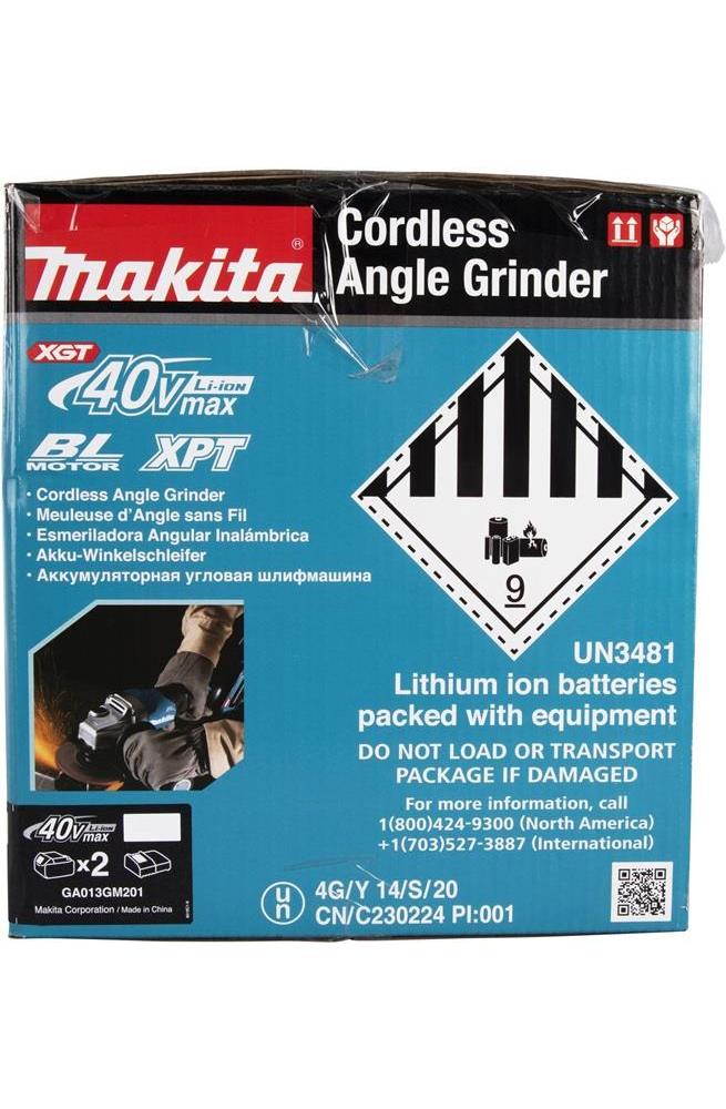 Meuleuse ø 125 mm 40 v max li-ion xgt 4 ah makita - ga013gm201 - 4