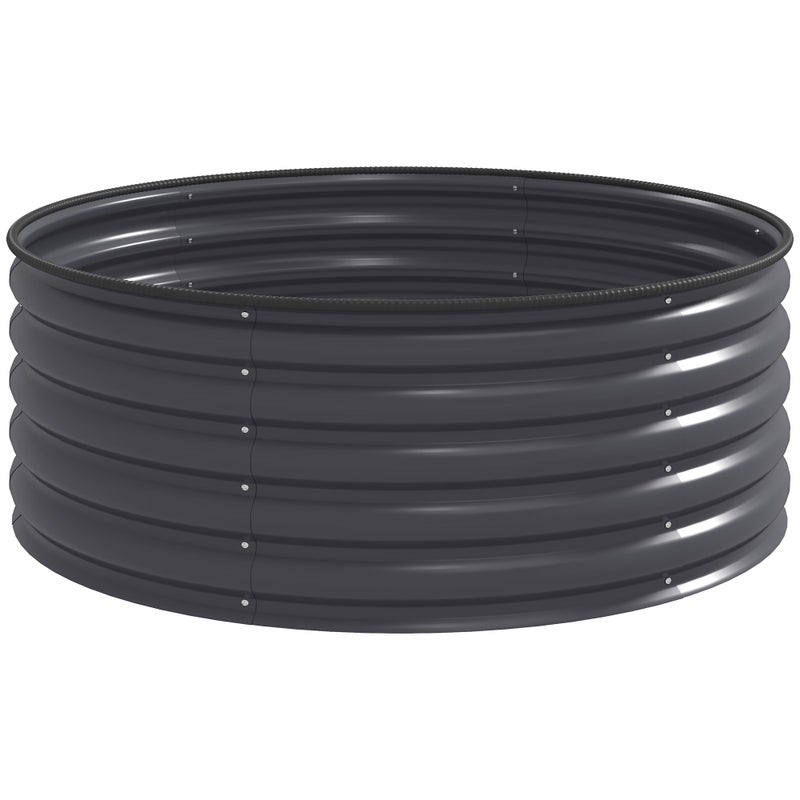 Doniczka Hochbeet ze stali 120x120x43 cm, do ogrodu i na taras, odporna na warunki atmosferyczne, z krawędzią zabezpieczającą