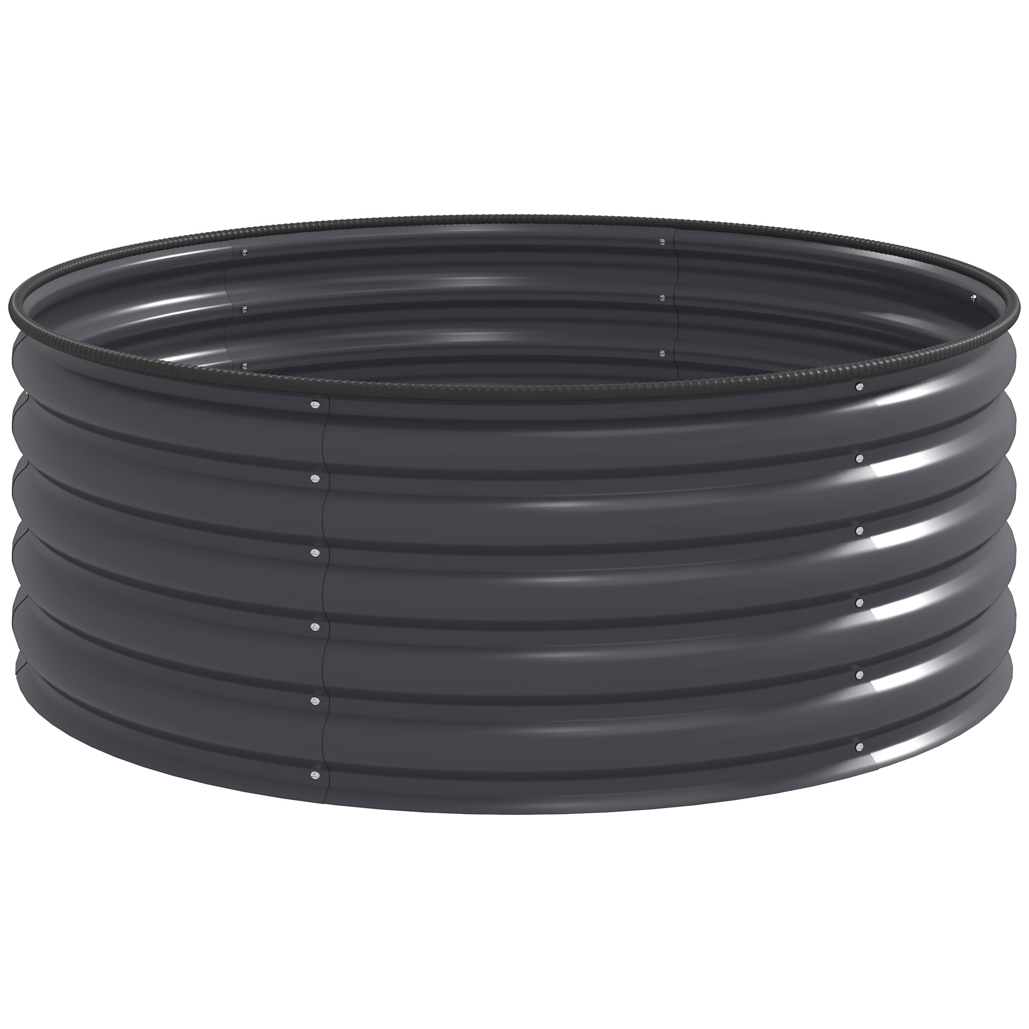 Doniczka Hochbeet ze stali 120x120x43 cm, do ogrodu i na taras, odporna na warunki atmosferyczne, z krawędzią zabezpieczającą