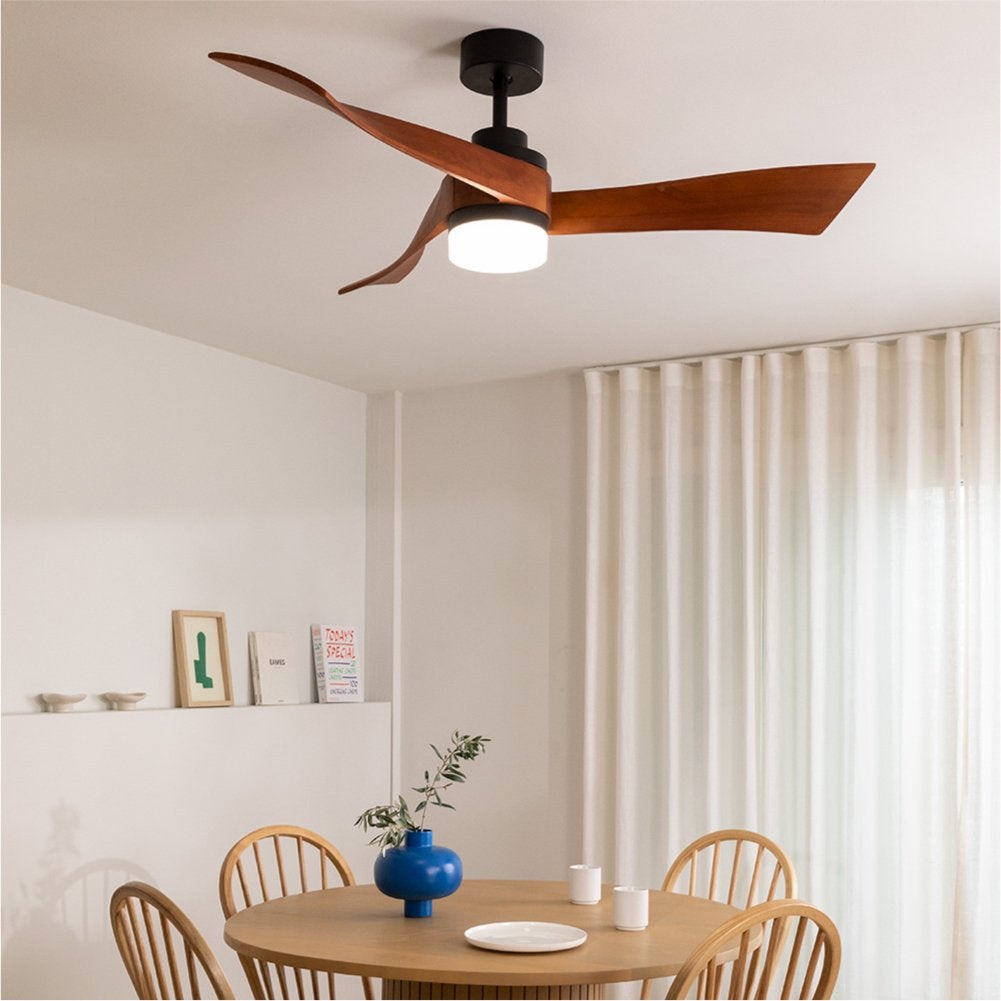 Ventilatore Da Soffitto CREATE Con Luce LED - Motore DC 40W, &Oslash;132cm, Pale Reversibili, Telecomando