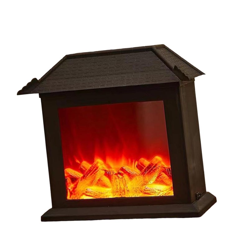 Latarnia kominkowa LED, dekoracja świąteczna na patio, sala imprezowa, płaski dach, zasilanie bateryjne i USB