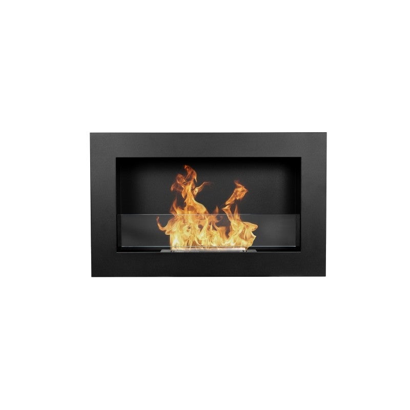 Chimenea de bioetanol Modelo Astrid Negro con cristal protector 65 cm - 3